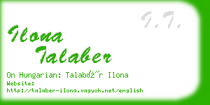 ilona talaber business card